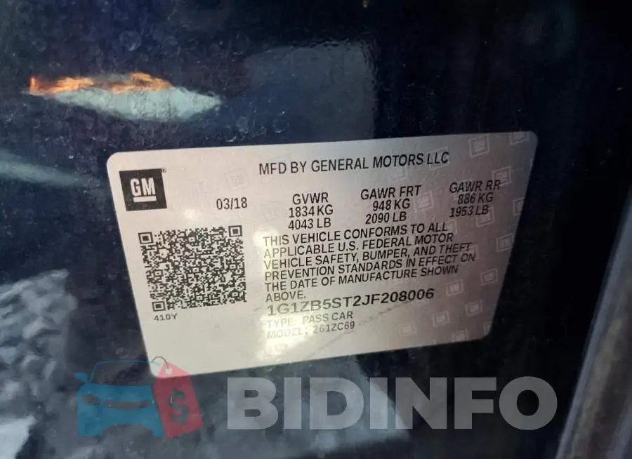 1G1ZB5ST2JF208006 Photo# 10