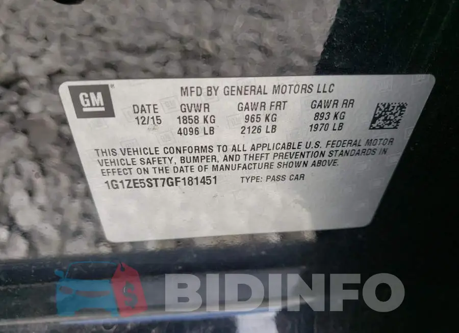 1G1ZE5ST7GF181451 Photo# 10