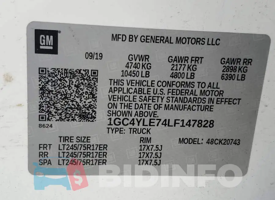 1GC4YLE74LF147828 Photo# 10