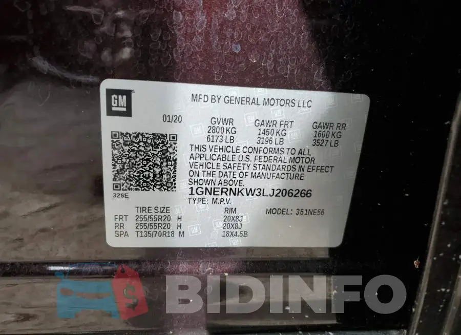 1GNERNKW3LJ206266 Photo# 10