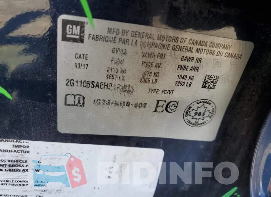 2G1105SA8H9173623 Photo# 10