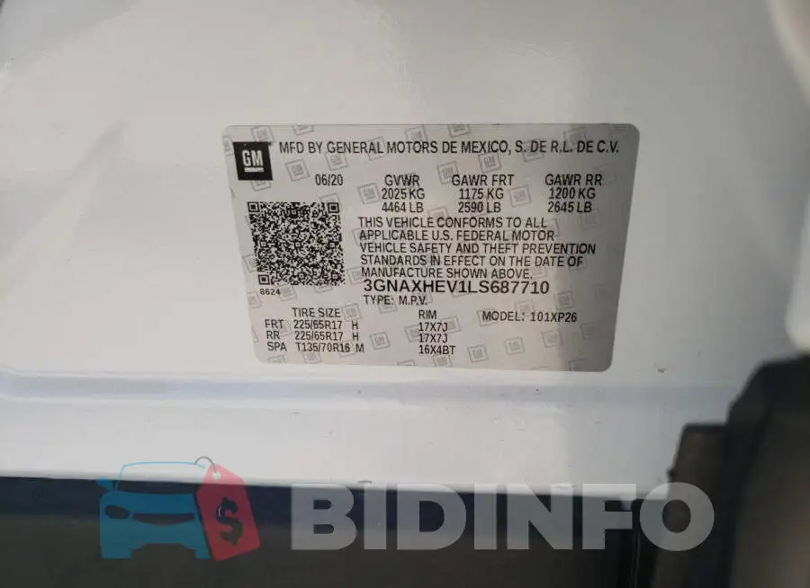 3GNAXHEV1LS687710 Photo# 10
