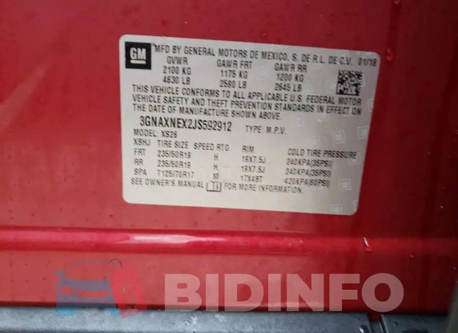 3GNAXNEX2JS592912 Photo# 10