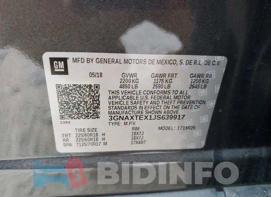 3GNAXTEX1JS639917 Photo# 10