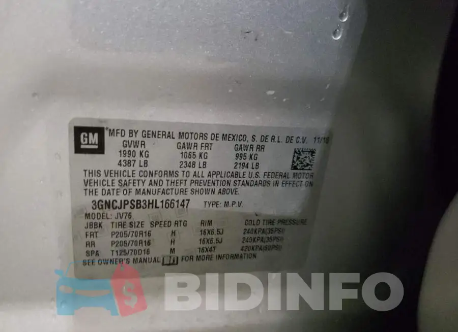 3GNCJPSB3HL166147 Photo# 10