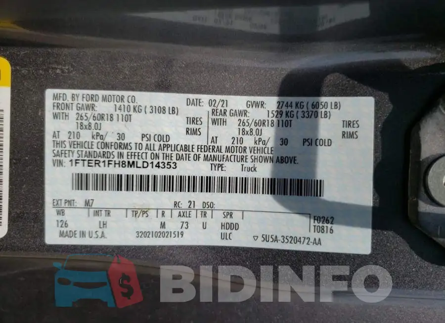 1FTER1FH8MLD14353 Photo# 10