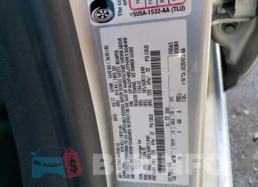3FADP4BJ7HM130849 Photo# 10