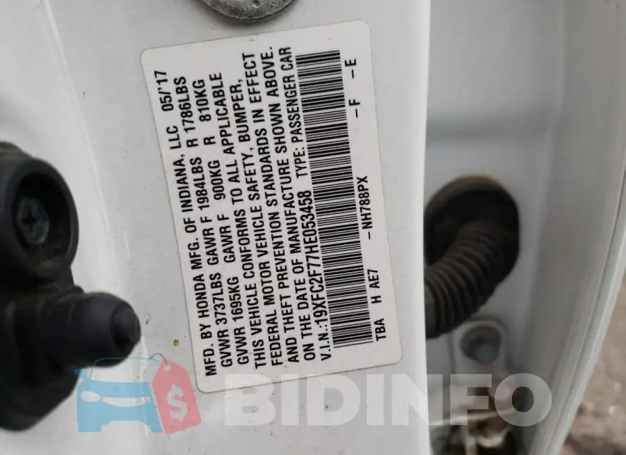 19XFC2F77HE053458 Photo# 10