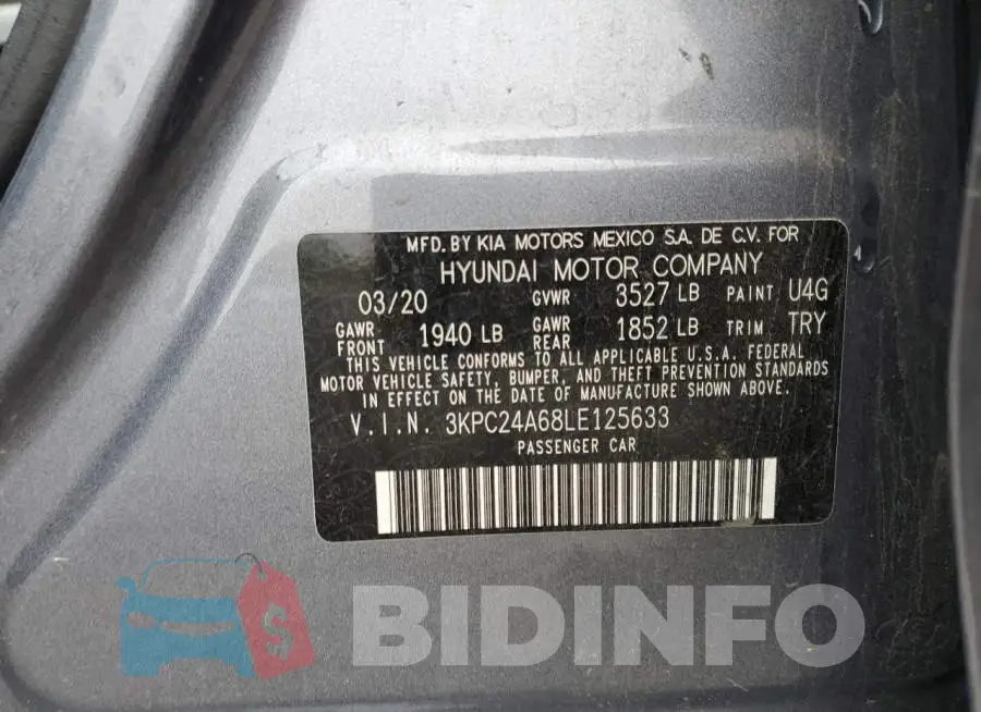3KPC24A68LE125633 Photo# 10