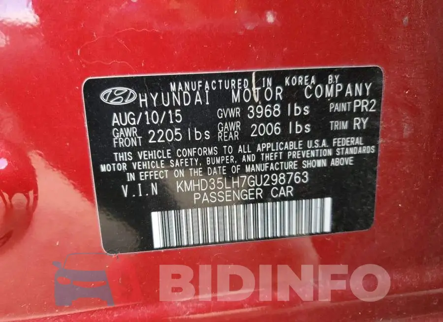 KMHD35LH7GU298763 Photo# 10