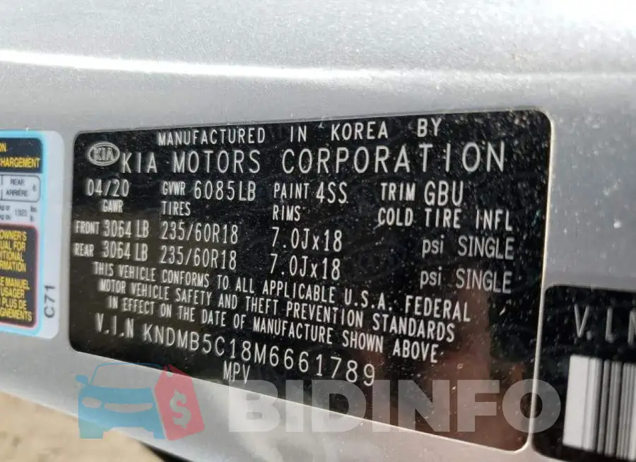 KNDMB5C18M6661789 Photo# 10