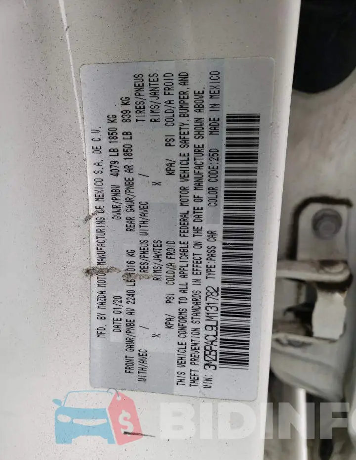 3MZBPACL9LM131782 Photo# 10