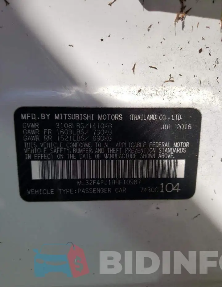 ML32F4FJ1HHF10987 Photo# 10