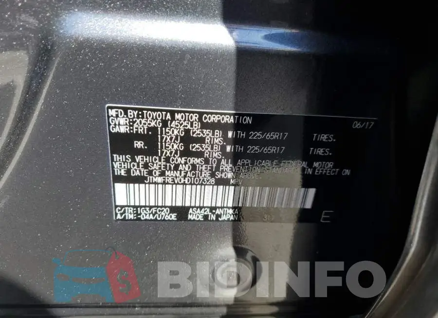 JTMWFREV0HD107328 Photo# 10
