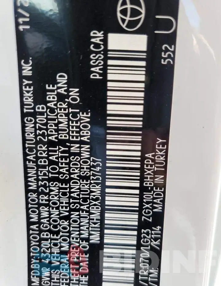 NMTKHMBX3MR137437 Photo# 10