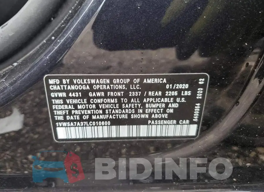 1VWSA7A37LC010600 Photo# 10
