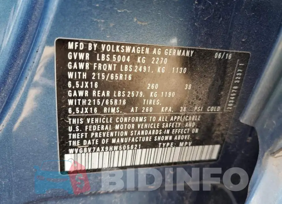 WVGBV7AX9HW505621 Photo# 10