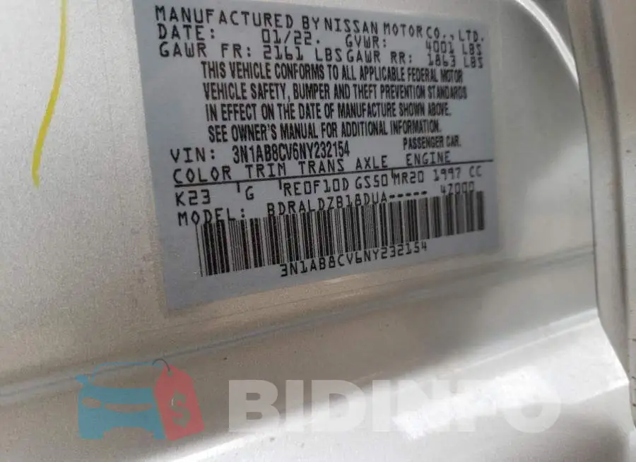 3N1AB8CV6NY232154 Photo# 10