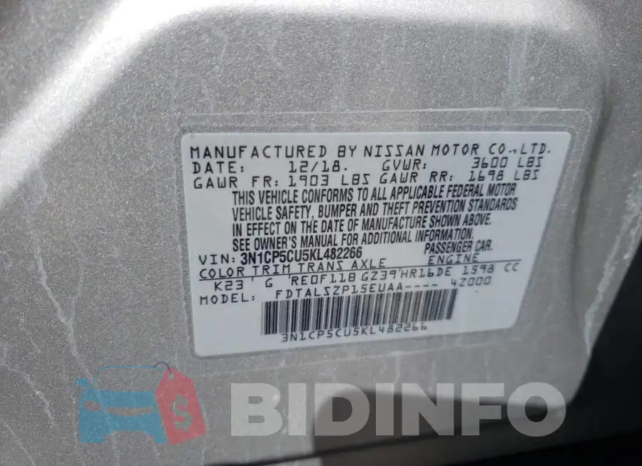 3N1CP5CU5KL482266 Photo# 10