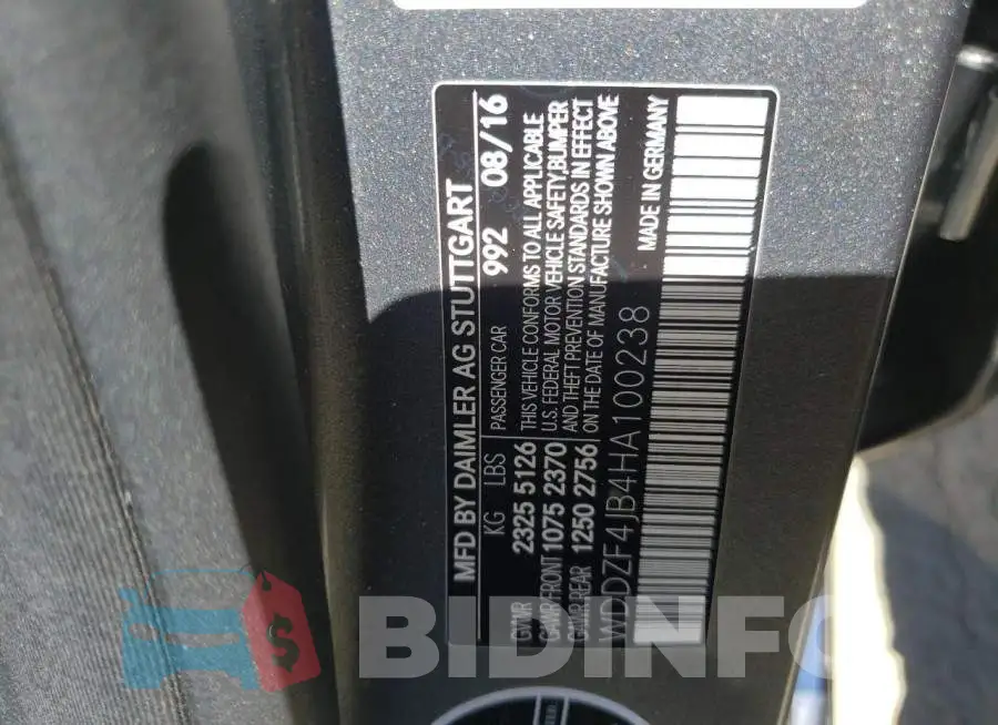 WDDZF4JB4HA100238 Photo# 10