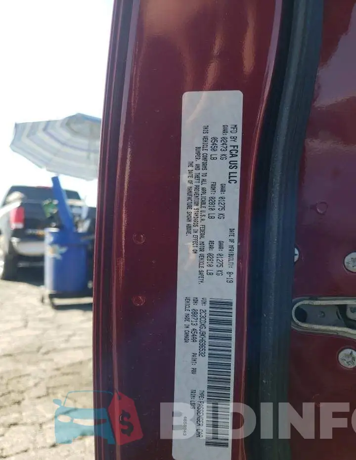 2C3CDXGJ9KH696532 Photo# 10