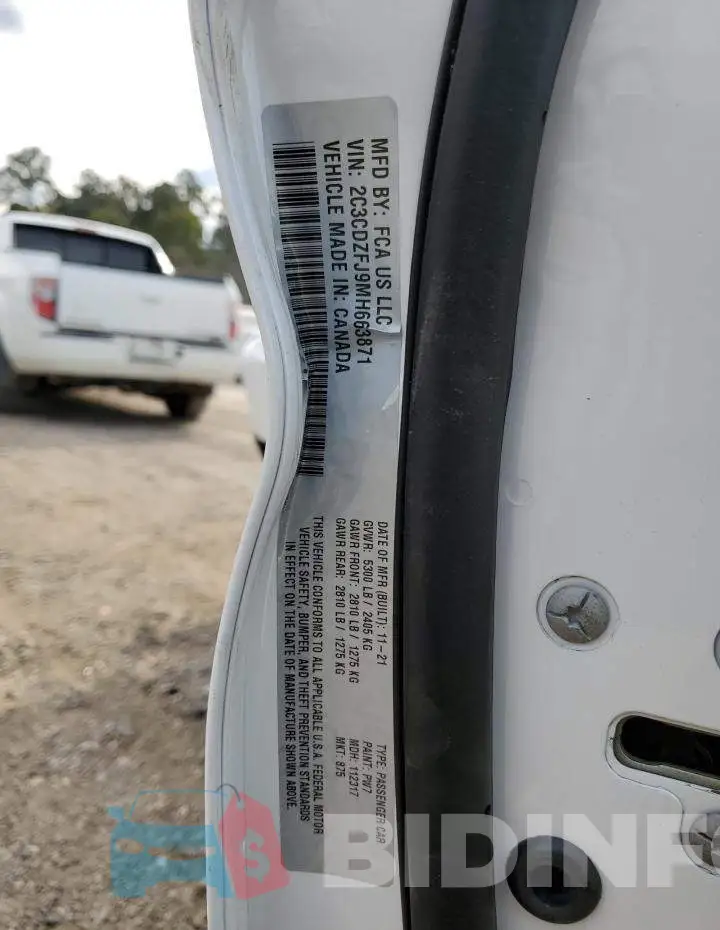 2C3CDZFJ9MH663871 Photo# 10