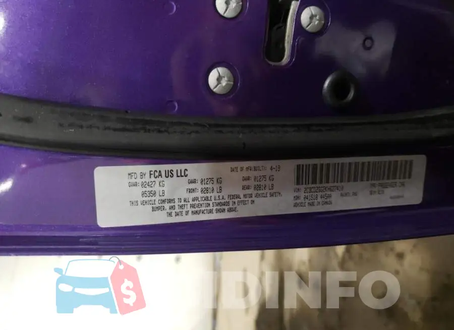2C3CDZGG2KH627410 Photo# 10