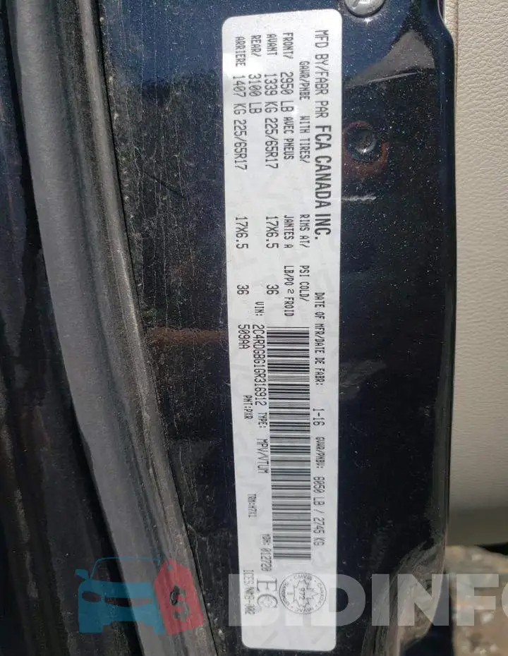 2C4RDGBG1GR316912 Photo# 10