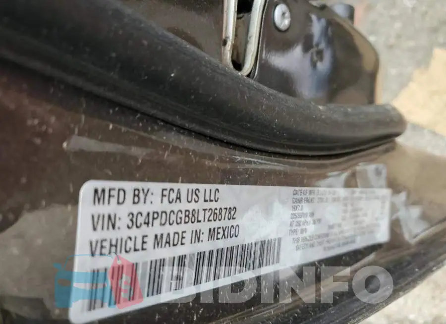 3C4PDCGB8LT268782 Photo# 10