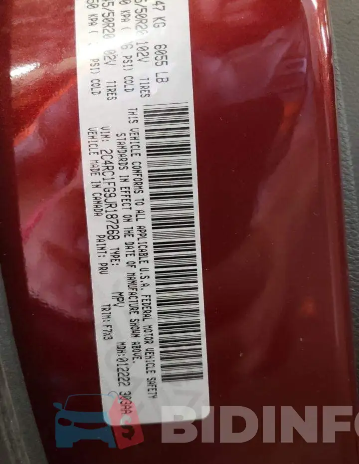 2C4RC1FG9JR187268 Photo# 10