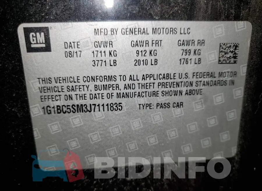 1G1BC5SM3J7111835 Photo# 10