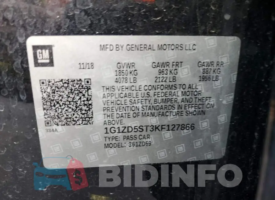 1G1ZD5ST3KF127866 Photo# 10