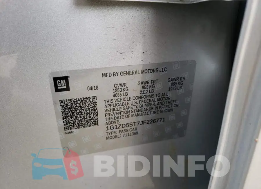 1G1ZD5ST7JF226771 Photo# 10