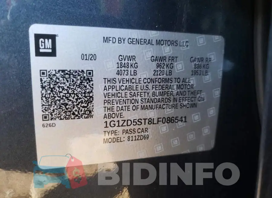1G1ZD5ST8LF086541 Photo# 10