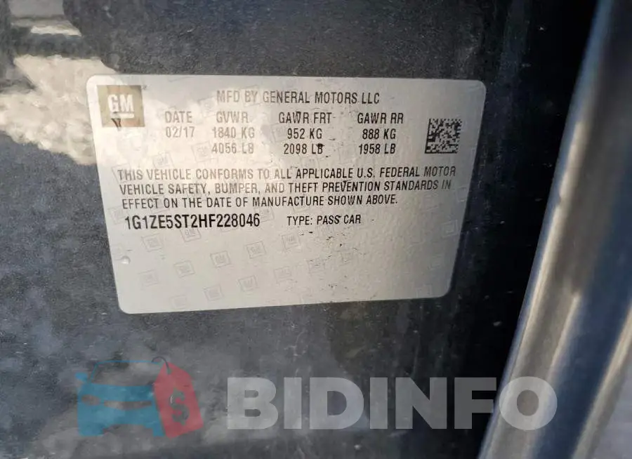 1G1ZE5ST2HF228046 Photo# 10