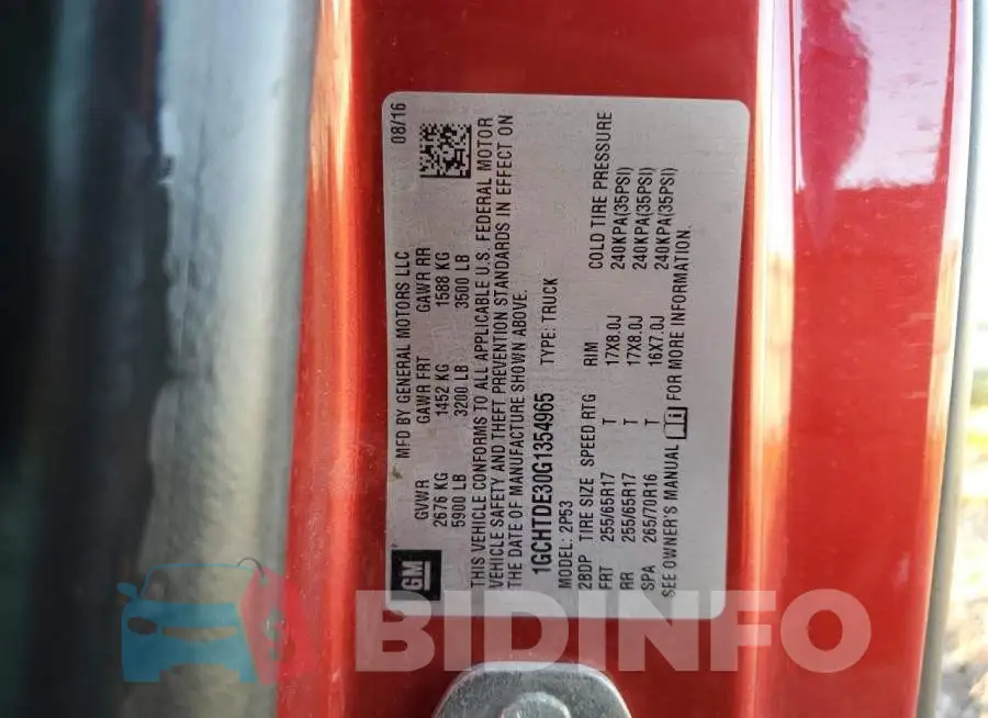 1GCHTDE30G1354965 Photo# 10
