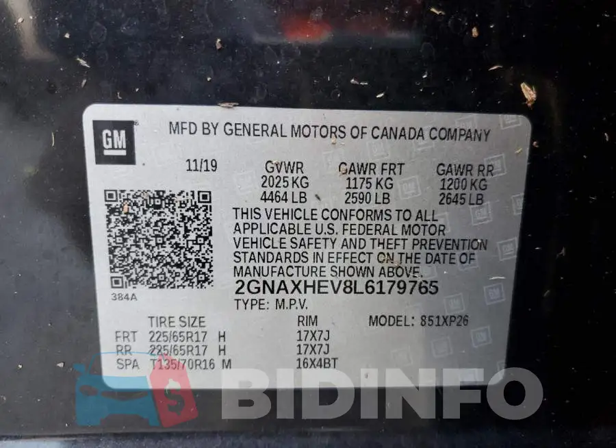 2GNAXHEV8L6179765 Photo# 10