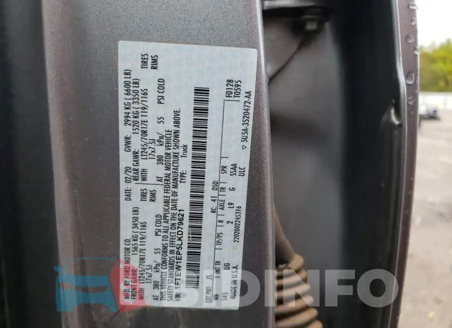 1FTEW1EP5LKD79621 Photo# 10
