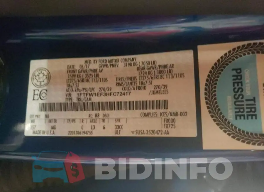1FTFW1EF3HFC72417 Photo# 10