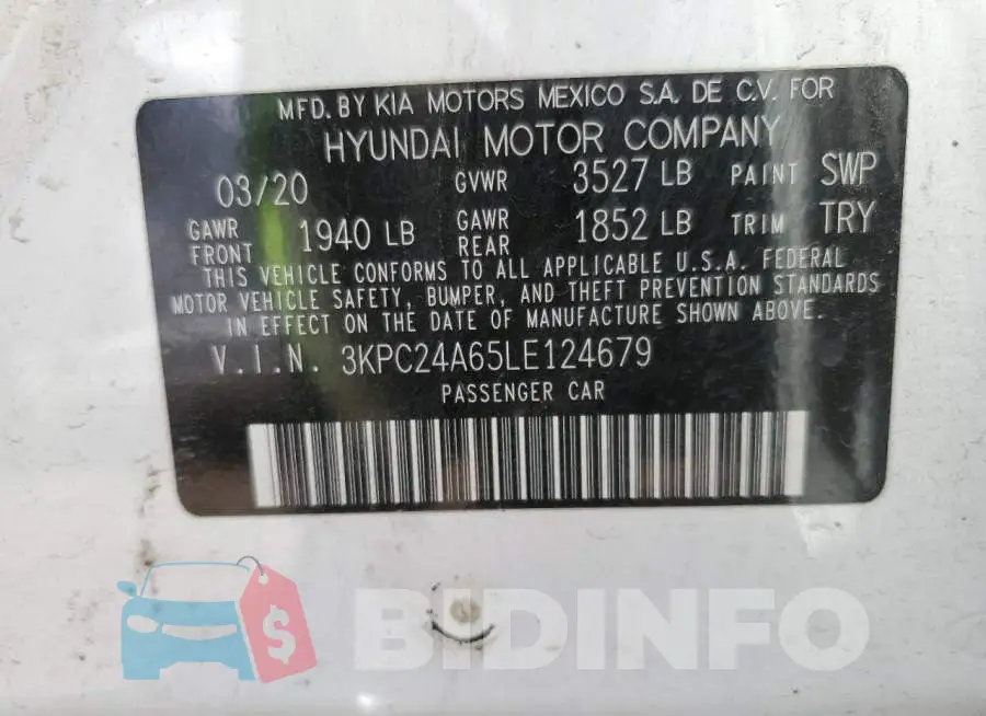 3KPC24A65LE124679 Photo# 10