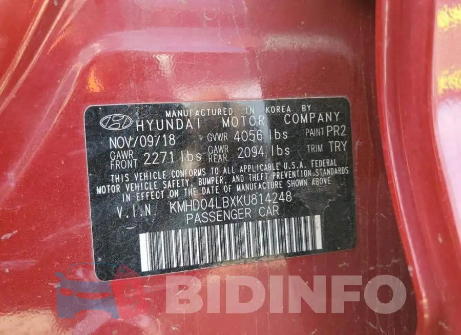 KMHD04LBXKU814248 Photo# 10