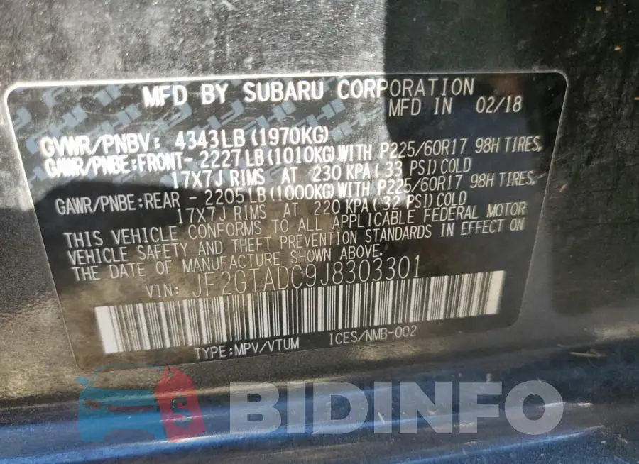 JF2GTADC9J8303301 Photo# 10