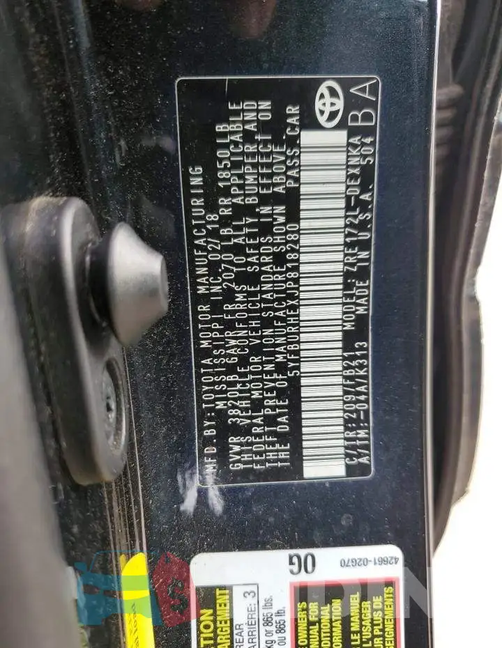 5YFBURHEXJP818280 Photo# 10