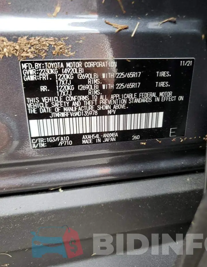 JTMRWRFV6MD135978 Photo# 10