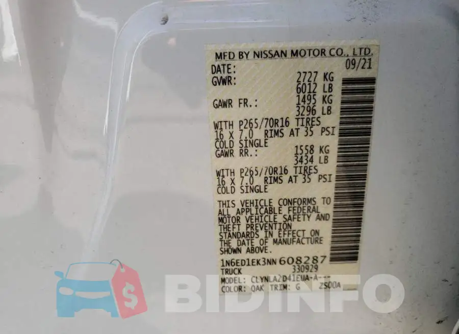 1N6ED1EK3NN608287 Photo# 10
