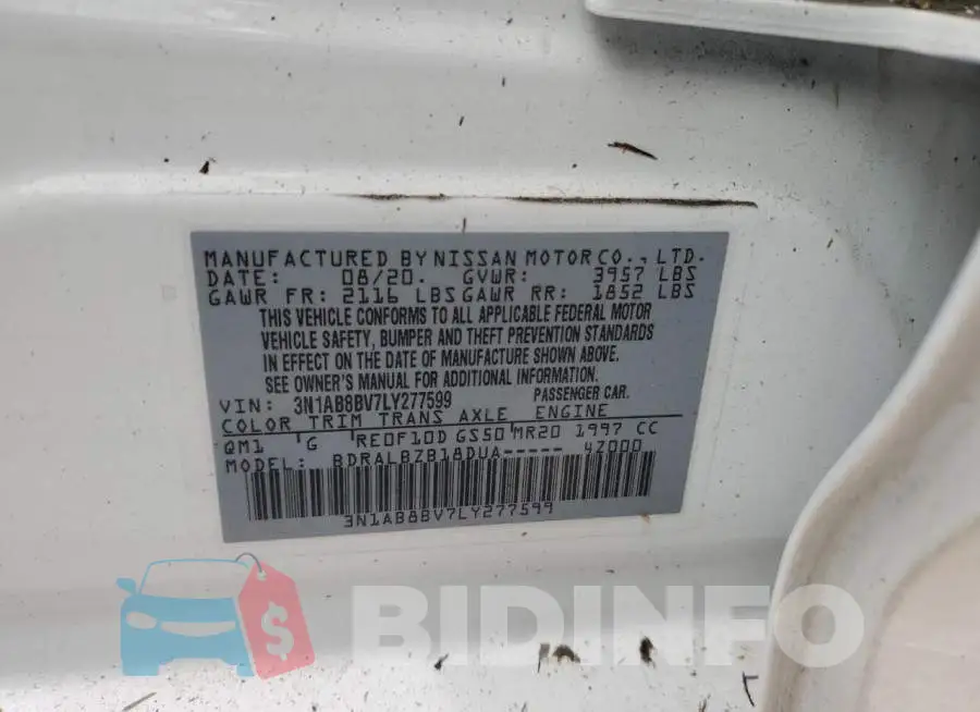3N1AB8BV7LY277599 Photo# 10