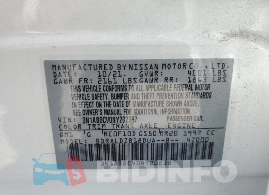 3N1AB8CV0NY202387 Photo# 10