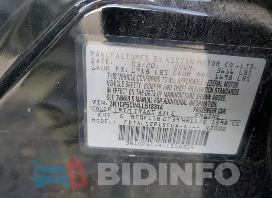 3N1CP5CV4LL518314 Photo# 10