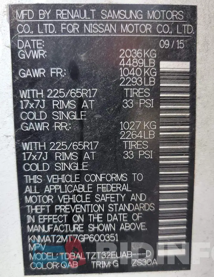 KNMAT2MT7GP600351 Photo# 10
