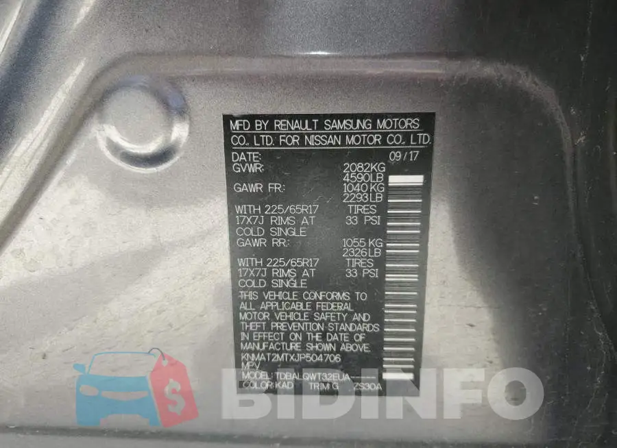 KNMAT2MTXJP504706 Photo# 10